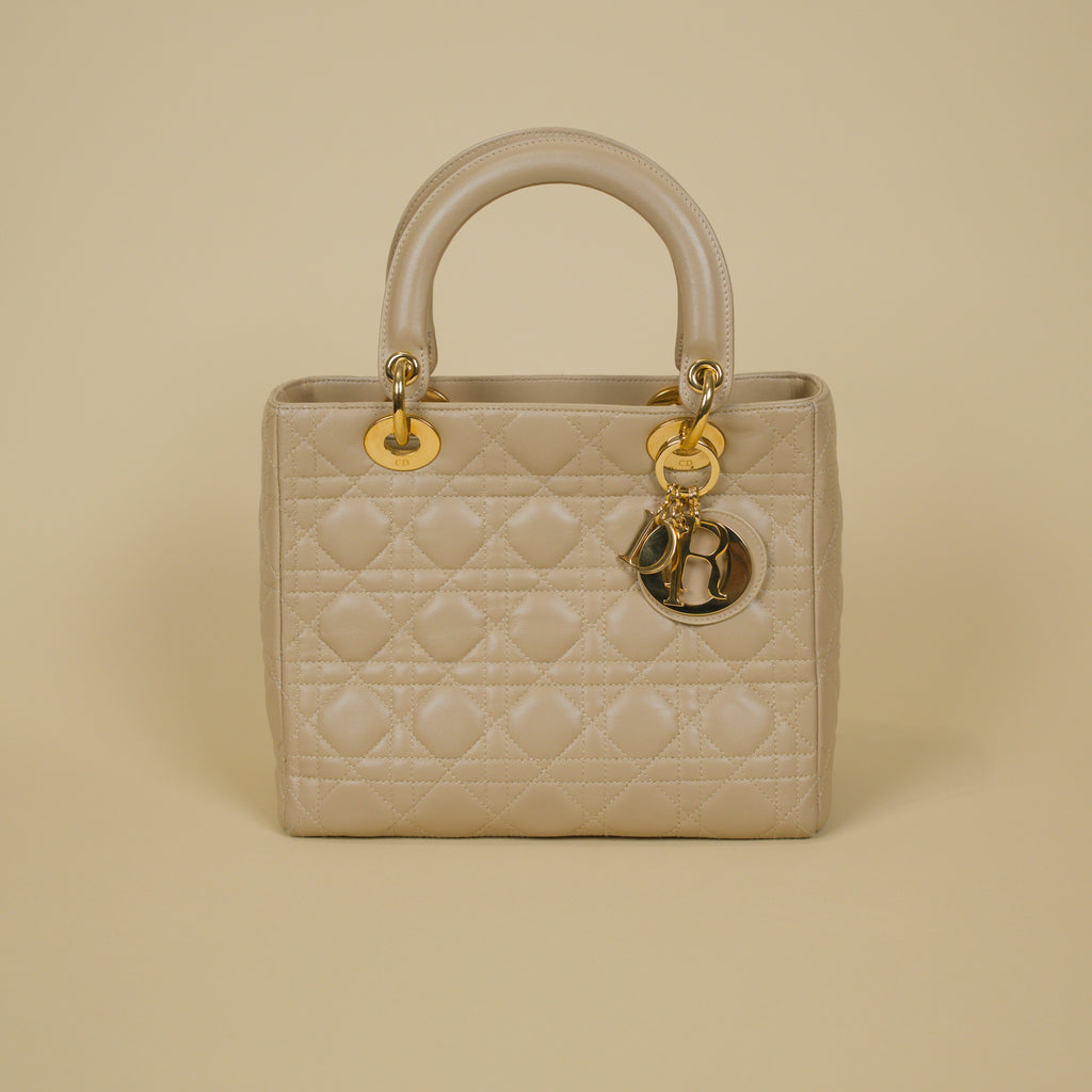 DIOR MEDIUM LAMBSKIN CANNAGE LADY DIOR