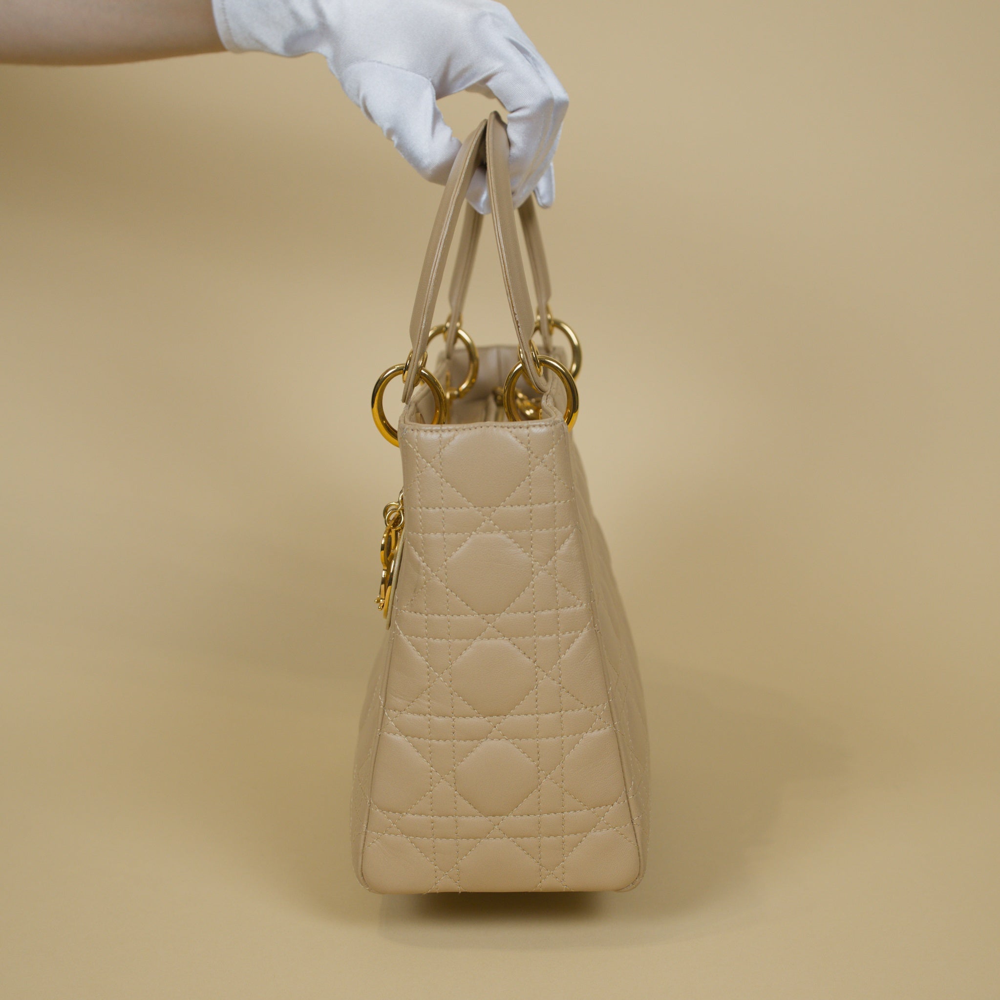 DIOR MEDIUM LAMBSKIN CANNAGE LADY DIOR