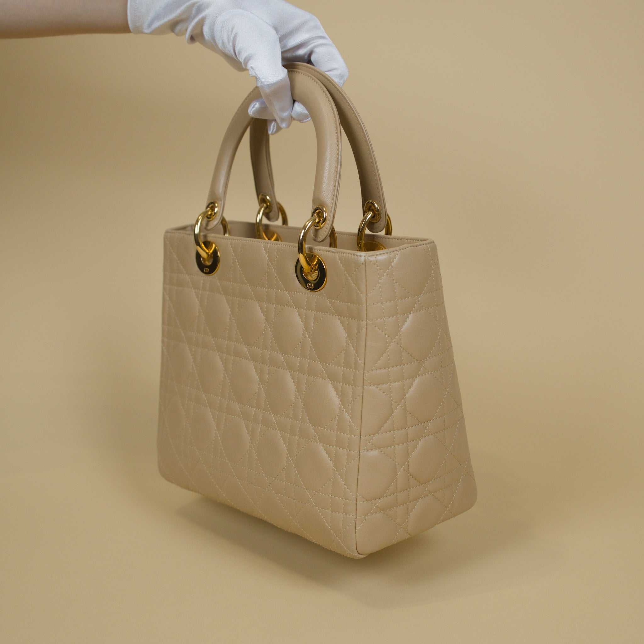 DIOR MEDIUM LAMBSKIN CANNAGE LADY DIOR