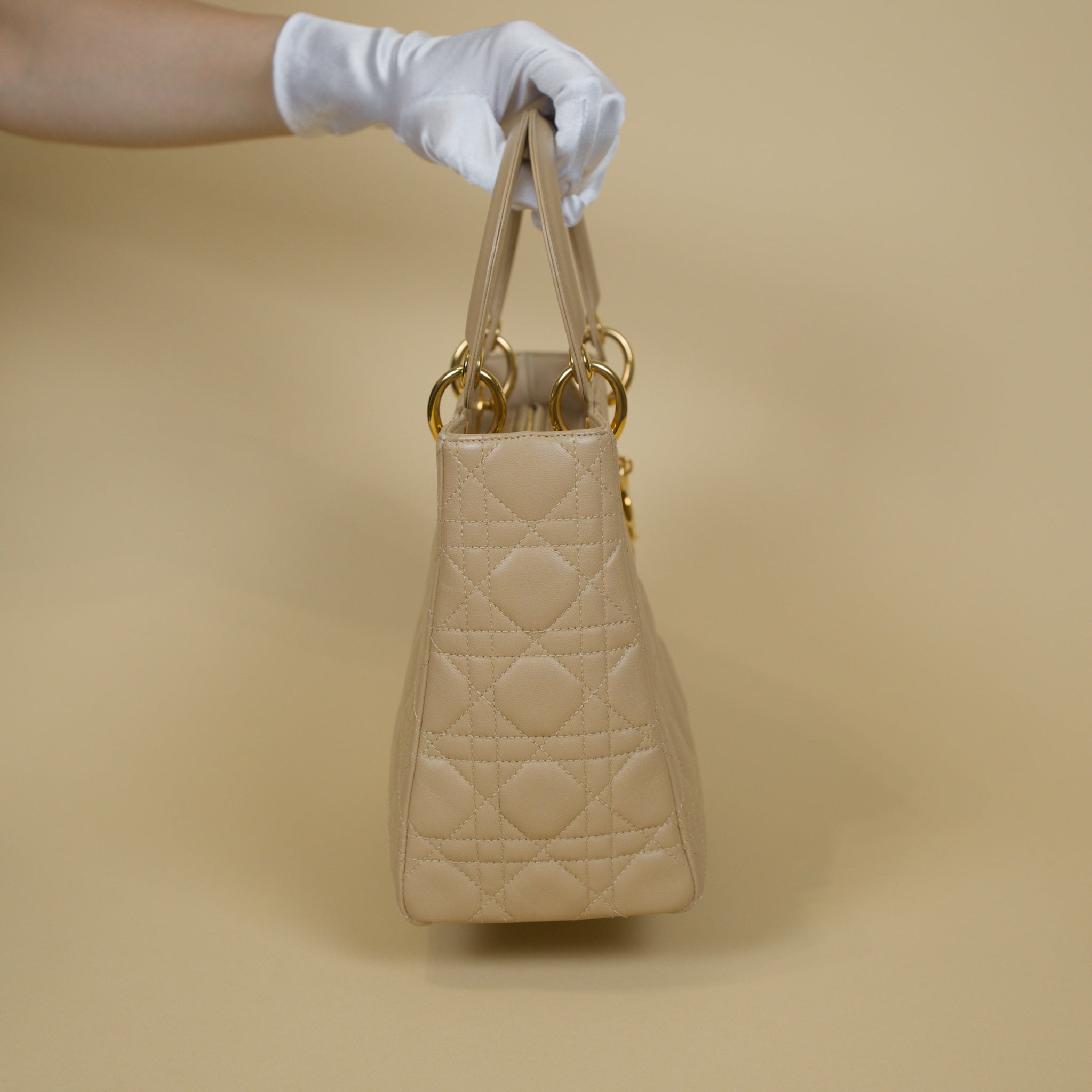 DIOR MEDIUM LAMBSKIN CANNAGE LADY DIOR