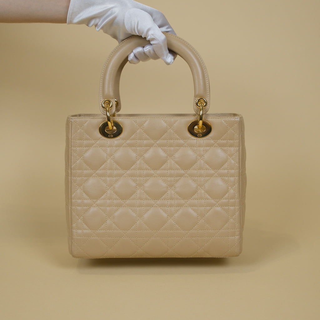 DIOR MEDIUM LAMBSKIN CANNAGE LADY DIOR