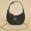 GUCCI GG MARMONT HALF MOON MINI SHOULDER BAG