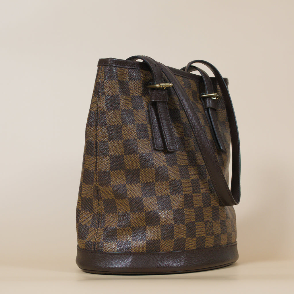 LOUIS VUITTON MARAIS BUCKET BAG PM DAMIER EBENE