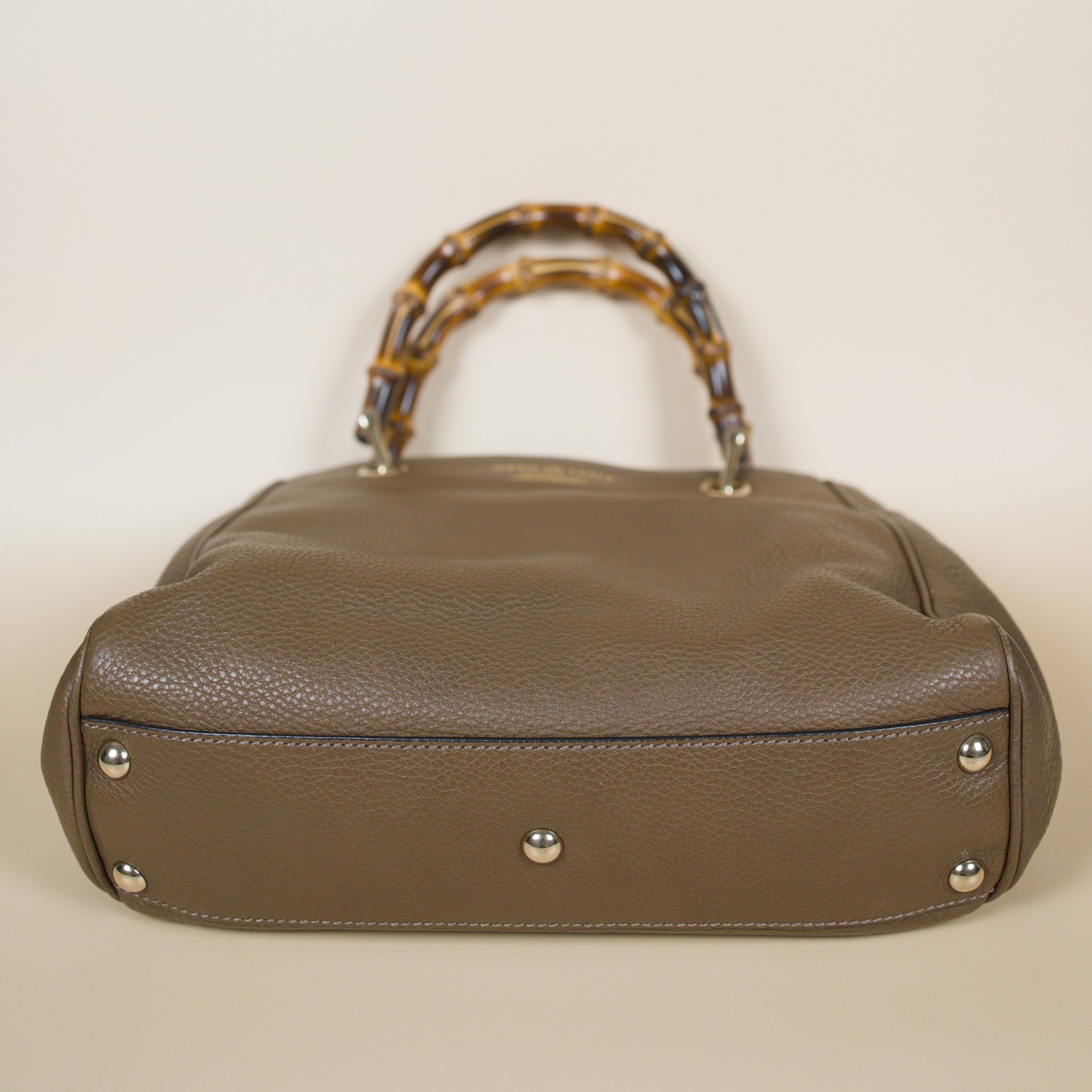 GUCCI SMALL CALFSKIN BAMBOO SHOPPER SATCHEL